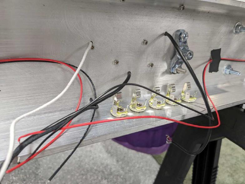 Starting wiring and soldering.