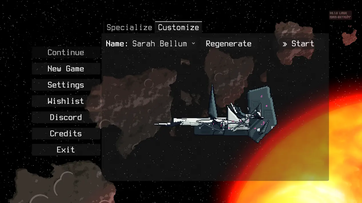 The ship customization interface in The Patchwork Ship